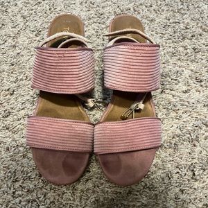 TOMS pink heel sandal size 8.5